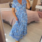 (💃Que dois-je porter demain ?) Robe longue à col en V, imprimée et confortable