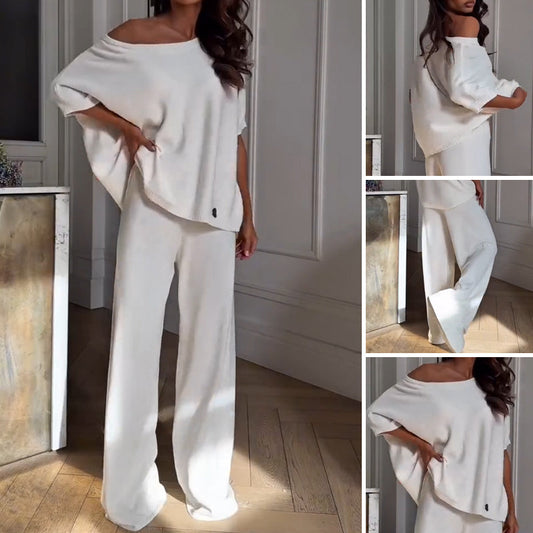 💕58 % de réduction💕Ensemble deux pièces - Top et pantalon asymétriques décontractés pour femmes
