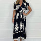 🔥Vente chaude🔥Robe d'été grande taille à manches volantées et col en V po