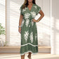 🔥Vente chaude🔥Robe d'été grande taille à manches volantées et col en V po