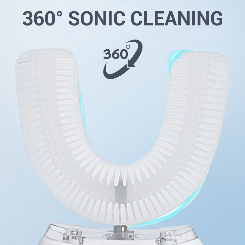 🦷Soins sécuritaires🪥Brosse à dents électrique Sonic 360° en forme de U pour(🔥55% de réduction)
