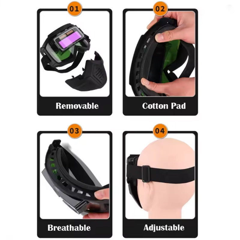 🛡️ 50% RABATT 2025 VENTES CHAUDES! ✨ Casque de Soudage à Assombrissement Automatique - Protection UV/IV avec Réglage Rapide 1/1/1/1 pour Sécurité Maximale 🔥👁️