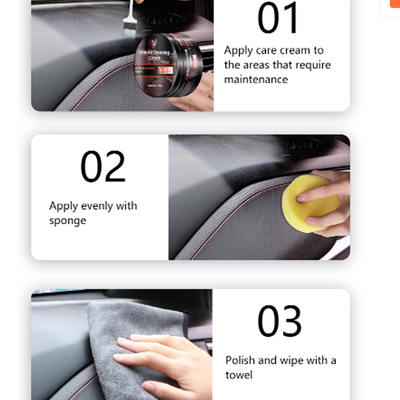 🚗Plus vous achetez! Plus les réductions! Crème de nettoyage intérieure