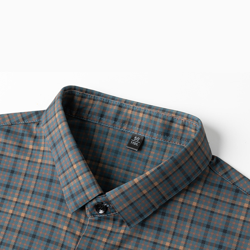 Chemise à carreaux décontractée à manches courtes pour hommes (55 % de réduction)