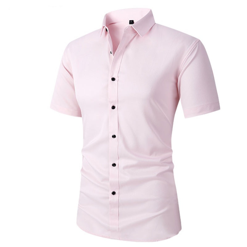 Chemise Habillée Extensible à Manches Courtes pour Hommes