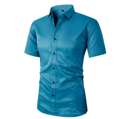 Chemise Habillée Extensible à Manches Courtes pour Hommes