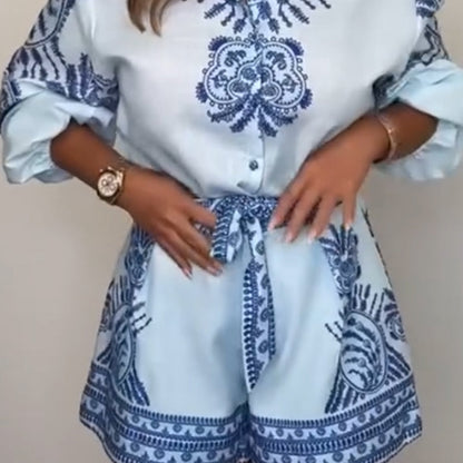 Ensemble 2 pièces imprimé - Chemise & short