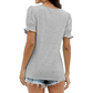 T-shirt femme à col carré et imprimé à rayures