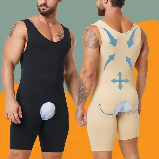 Maillot de bain une pièce pour hommes avec contrôle du ventre
