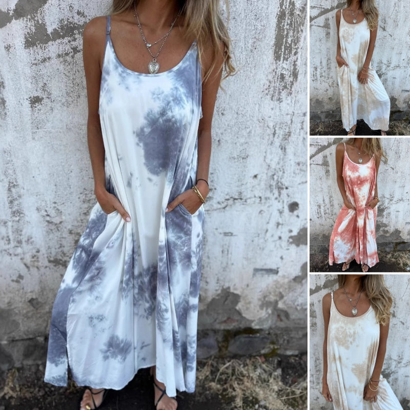 🎉🛍️Promotion chaude 50 % OFF🥻Femmes Tie Dye Dégradé Couleur Imprimé Spagh