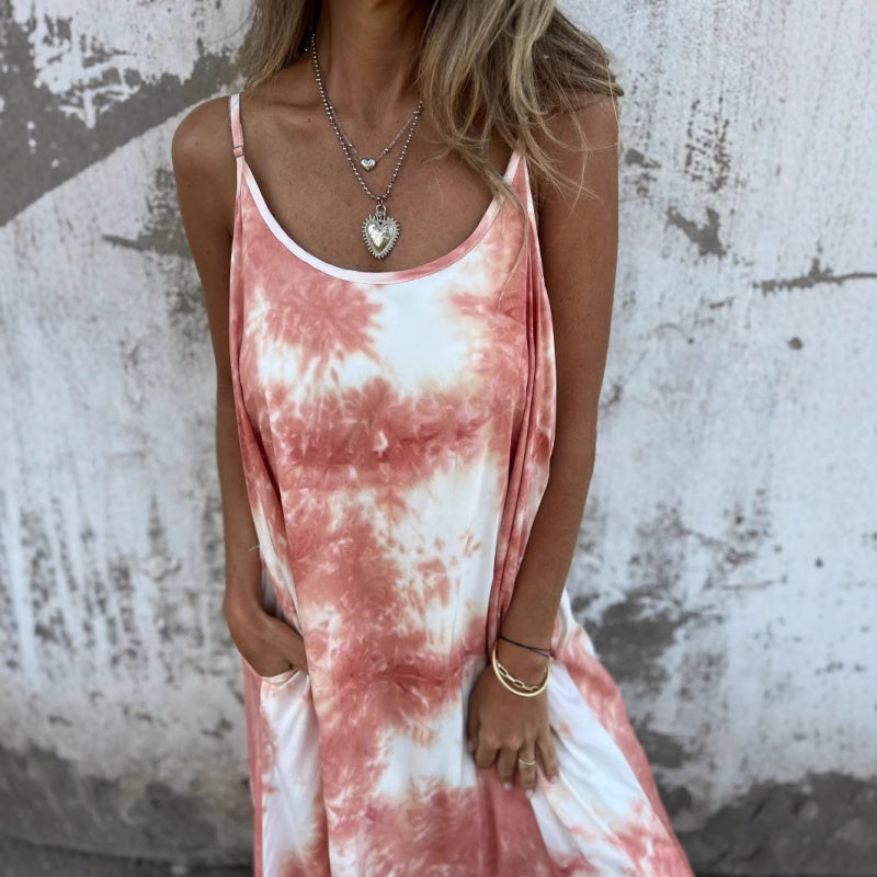 🎉🛍️Promotion chaude 50 % OFF🥻Femmes Tie Dye Dégradé Couleur Imprimé Spagh