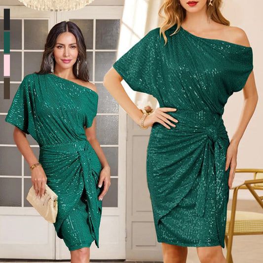 Robe de Soirée à Paillettes Brillantes pour Femmes