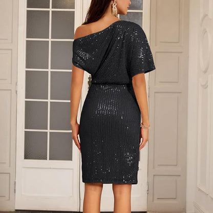 Robe de Soirée à Paillettes Brillantes pour Femmes