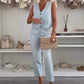 Ensemble Élégant pour Femme – Haut Sans Manches et Pantalon