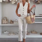 Ensemble Élégant pour Femme – Haut Sans Manches et Pantalon