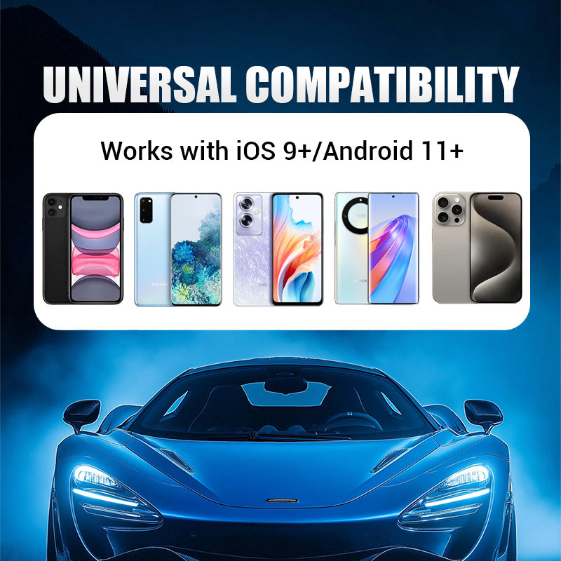 ⚡Adaptateur sans fil 2-en-1 pour iPhone et Android Car