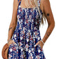 📢⏰Vente chaude 69% de réduction💃Summer Square Neck Sleeveless Loose Casual Short Smocked Romper