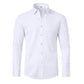 Chemise extensible soyeuse, infroissable et de couleur unie pour homme