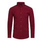 Chemise extensible soyeuse, infroissable et de couleur unie pour homme