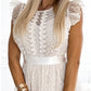 🥰Robe mi-longue trapèze en dentelle pour femme succès