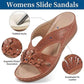 Sandale en cuir pour femme à motif floral