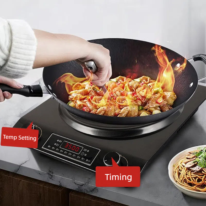 🔥🔥Table de cuisson à Induction Concave de 3500W avec 10 niveaux de température