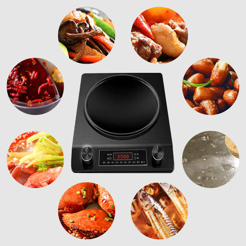 🔥🔥Table de cuisson à Induction Concave de 3500W avec 10 niveaux de température