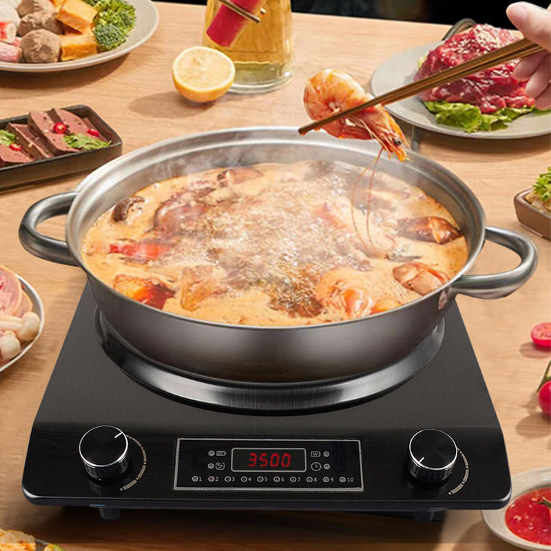 🔥🔥Table de cuisson à Induction Concave de 3500W avec 10 niveaux de température