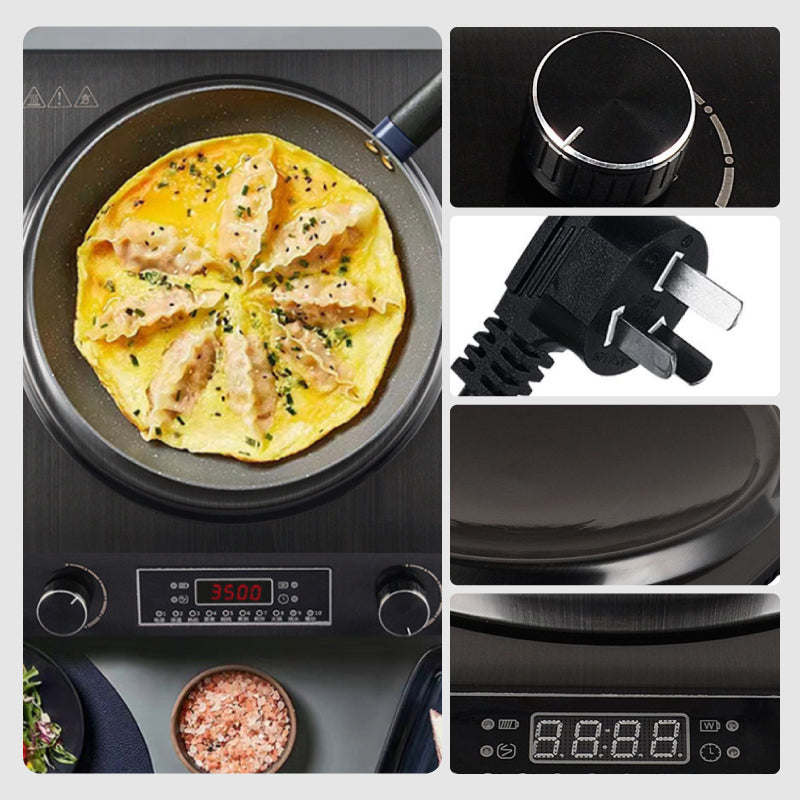 🔥🔥Table de cuisson à Induction Concave de 3500W avec 10 niveaux de température