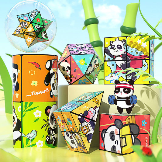 🧒✨Cube magique panda pliable créatif pour enfants