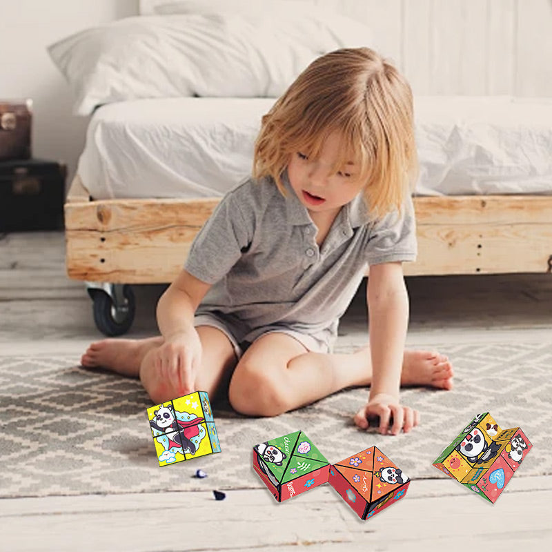 🧒✨Cube magique panda pliable créatif pour enfants