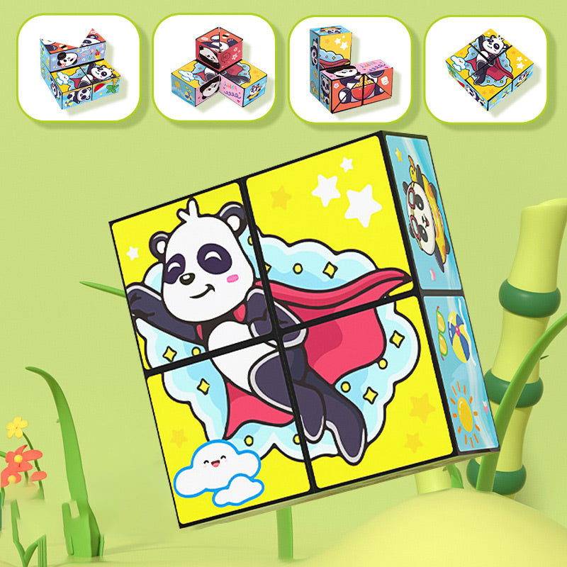 🧒✨Cube magique panda pliable créatif pour enfants