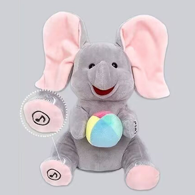 🐘 50% DE RÉDUCTION ! 🎁 Doudou Éléphant Cache-Cache - Peluche Interactive avec Effet Surprise, Idéal pour Éveil des Tout-Petits 🧸✨