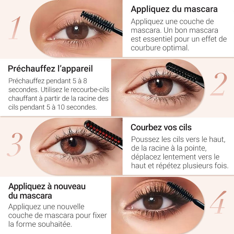 💥 Vente du dernier jour – 50 % de réduction ! Recourbe-cils thermique électrique : clignez des yeux et éblouissez ! ✨👁️