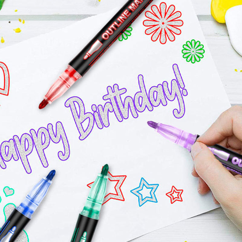 🎅Idée cadeau de Noël 50% - 80%de réduction 🎁Surligneur à double ligne à succès.