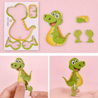 🦖 47% OFF! 🧩 EDUCATIONAL 3D PUZZLE - 50-Piece Cartoon Dinosaur Set with Vibrant Colors, Develops Creativity & Spatial Thinking for Ages 4+ 🎨✨