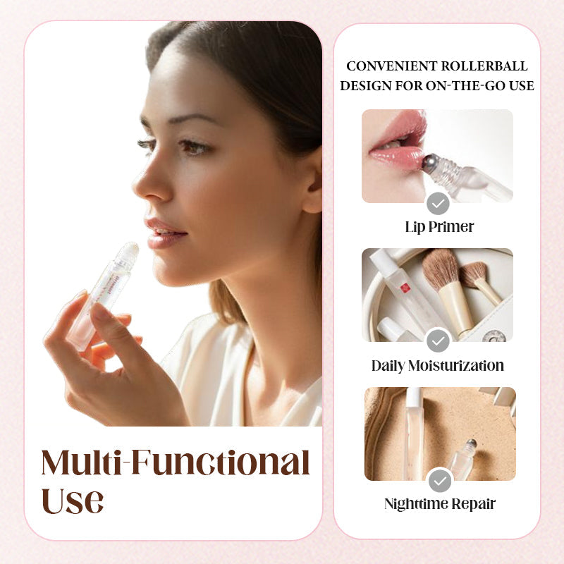 Huile pour les lèvres à bille pour hydrater et faire briller