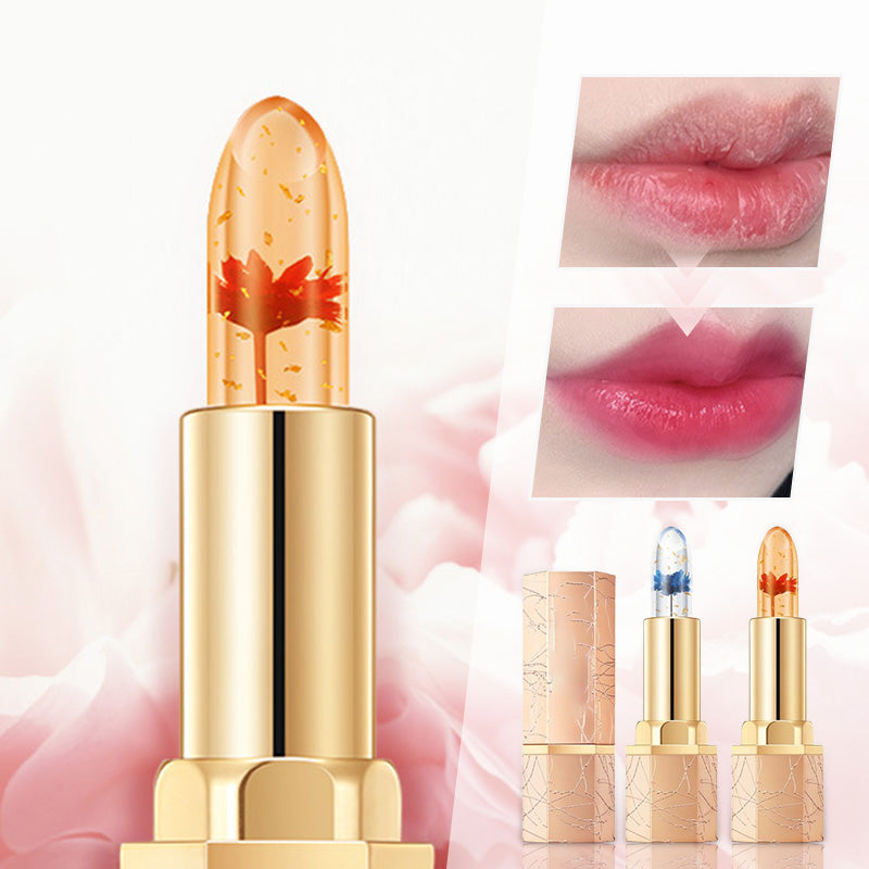 👄 Limited Time Half Price - Crystal Flower Thermostatic Color Changing Jelly Lipstick (rouge à lèvres gelée thermostatique à couleur changeante)