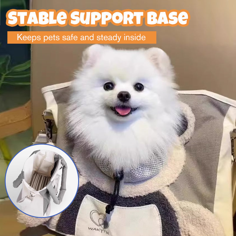 🐻🐾 Sac de Transport Nounours pour Animal – Design Tête à l'Air, Toile Confortable & Sécurisé pour Chats/Chiens Jusqu'à 4kg (Parfait pour l'Aventure !)