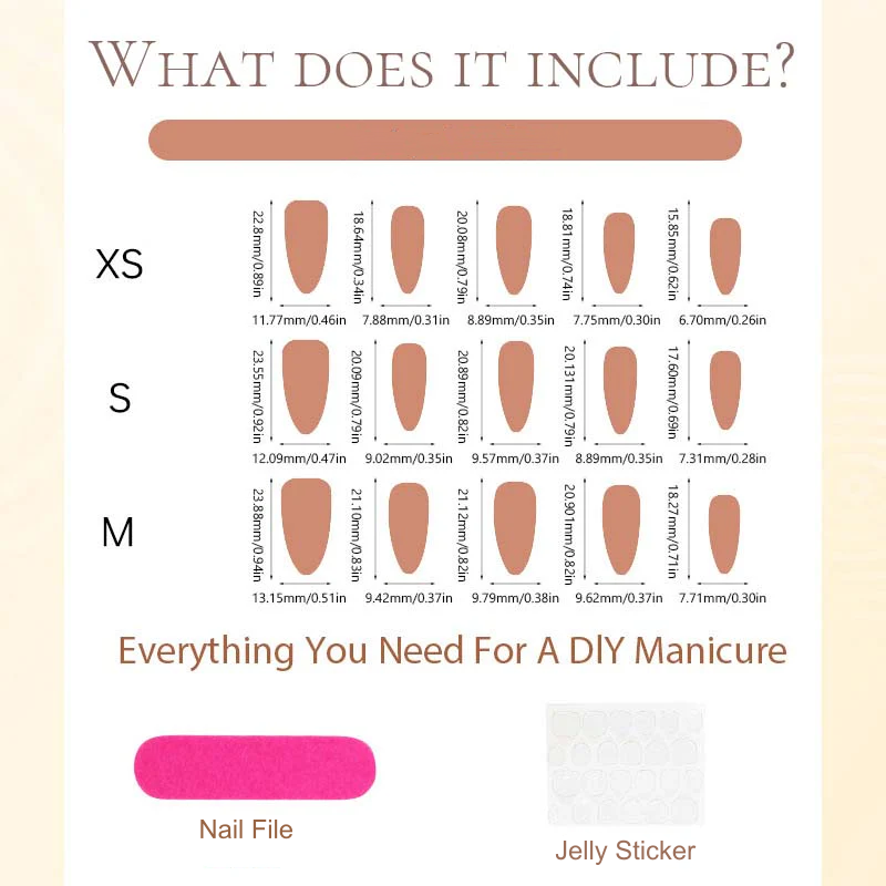 🔥Ensemble de 30 faux ongles artisanaux en forme d'amande