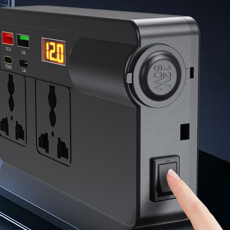 ⚡ 50% DE RÉDUCTION! ✨ Convertisseur de Voiture Portable 12V/24V vers 220V - 150W avec Écran LCD et 4 Prises pour Voyages & Urgences 🚗💨