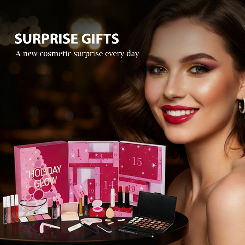 🎄Soldes de Noël : 50 % de réduction ⛄ Coffret cadeau calendrier de l'Avent maquillage 💄 — Kit tout-en-un avec palette de 40 fards à paupières et surprises quotidiennes (le cadeau de Noël idéal ! 🎁)