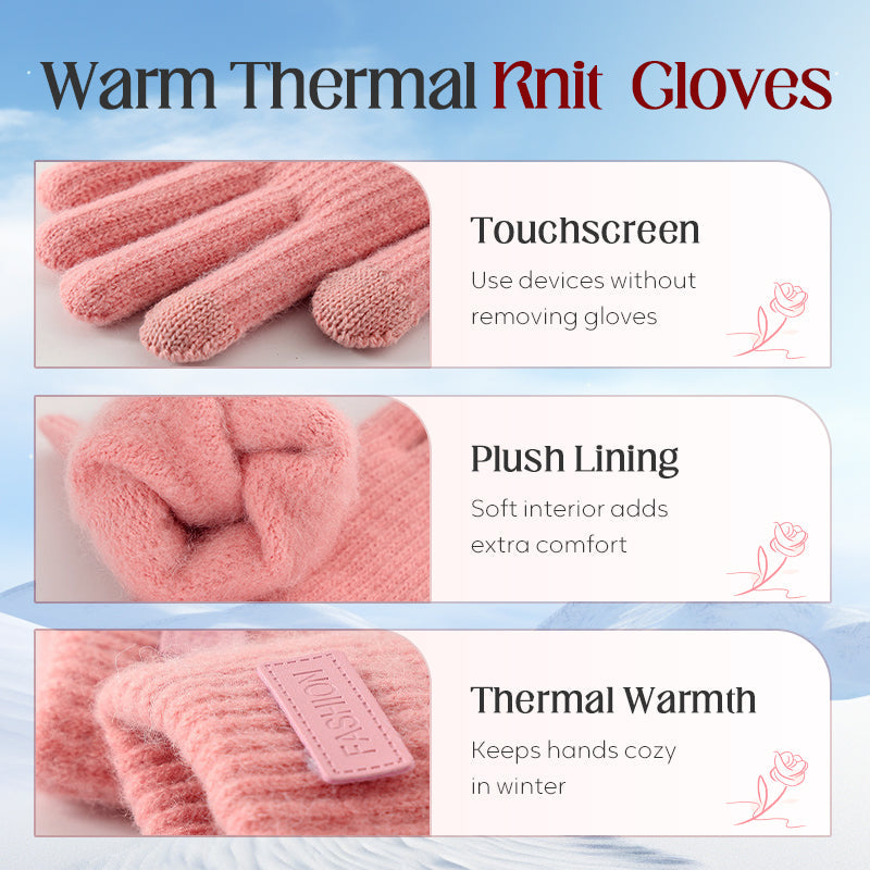 💖50% de réduction💖Gants Tactiles Chauds en Tricot Thermique