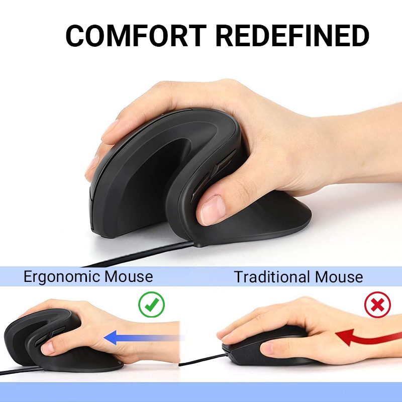 Souris ergonomique silencieuse