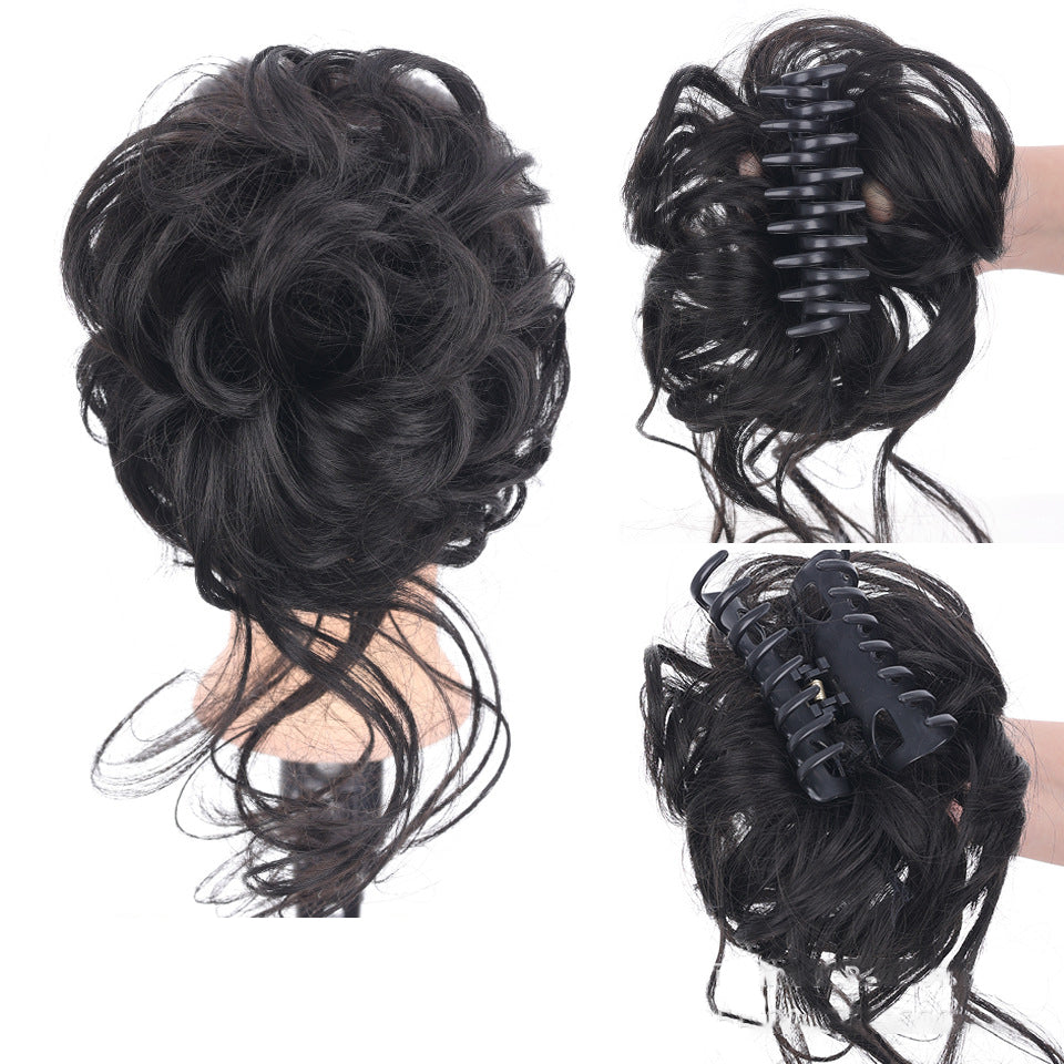 Morceau de cheveux chignon désordonné, postiche queue de cheval chignon bouclé ondulé pour un usage quotidien
