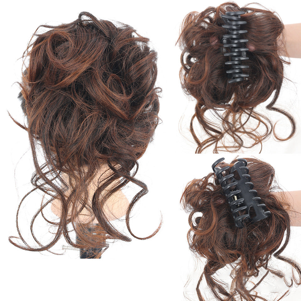Morceau de cheveux chignon désordonné, postiche queue de cheval chignon bouclé ondulé pour un usage quotidien