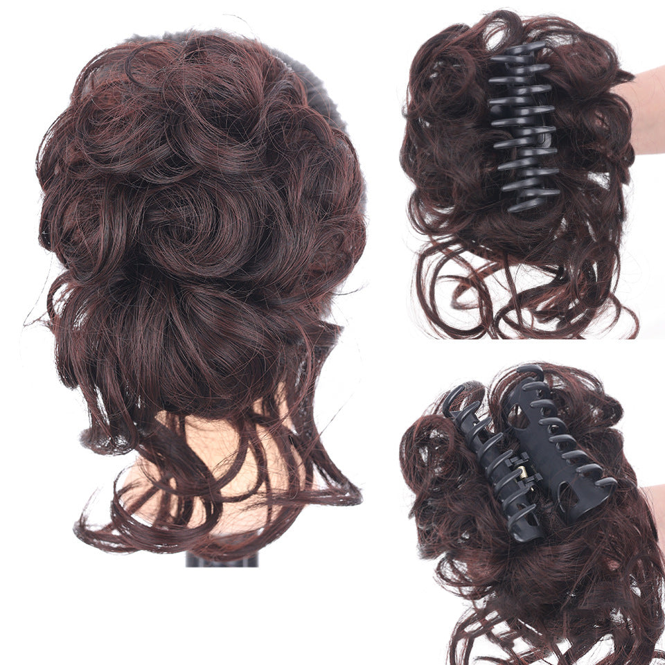 Morceau de cheveux chignon désordonné, postiche queue de cheval chignon bouclé ondulé pour un usage quotidien