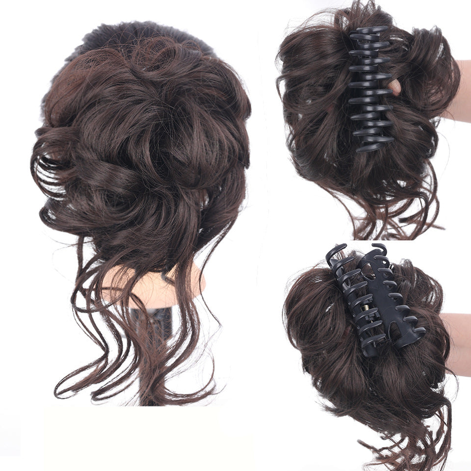 Morceau de cheveux chignon désordonné, postiche queue de cheval chignon bouclé ondulé pour un usage quotidien
