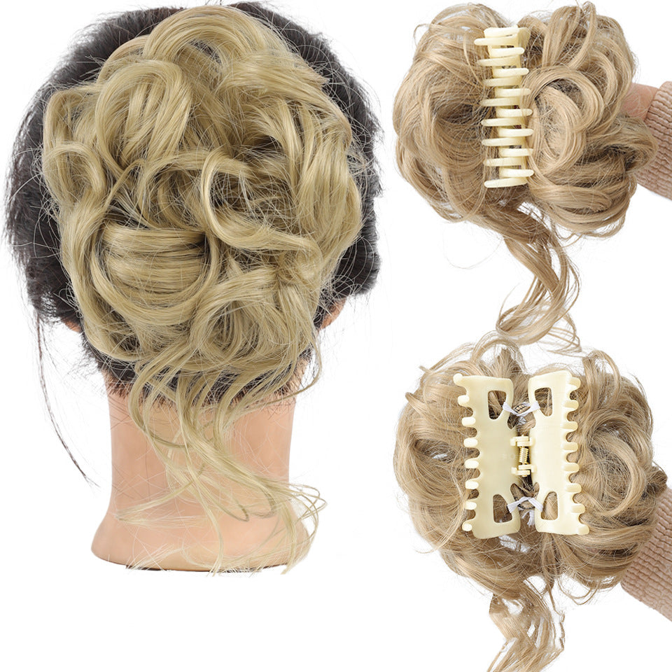 Morceau de cheveux chignon désordonné, postiche queue de cheval chignon bouclé ondulé pour un usage quotidien