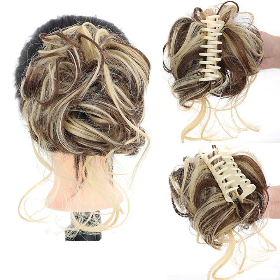 Morceau de cheveux chignon désordonné, postiche queue de cheval chignon bouclé ondulé pour un usage quotidien